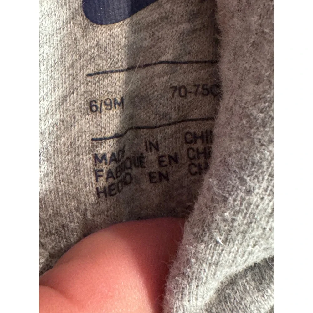 Nike Baby Boy 4 Piece Bundle 6-9M Bodysuit Footie Sleeper Romper Hooded Grey - Picture 5 of 16